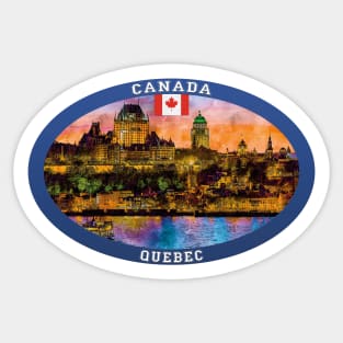 Quebec Canada Travel Sticker